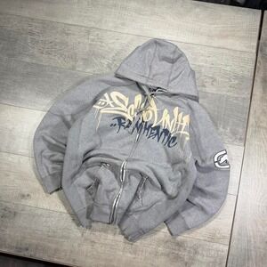 Vintage 2000s rare grail echo unlimited Y2K distressed, thrashed hoodie Size XL